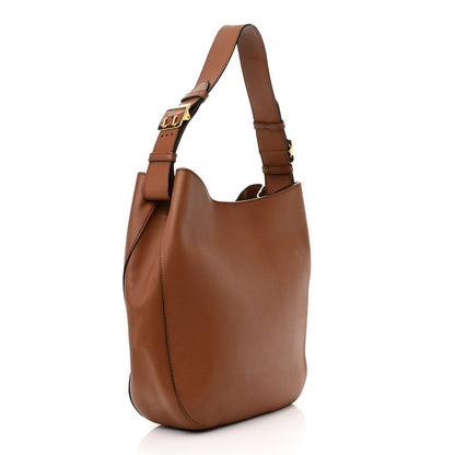 Burberry Grainy Calfskin Small Elmstone Hobo Tan 3 of 13