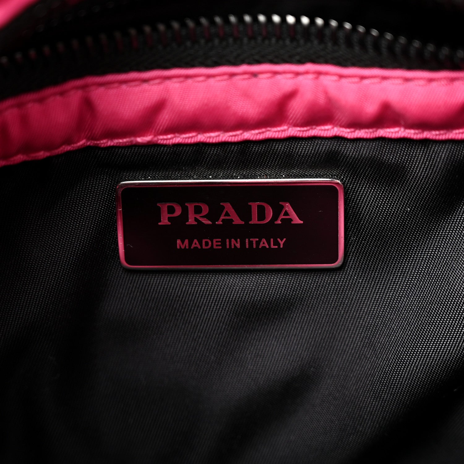 Prada Tessuto Nylon Soft Padded Shopping Tote Fuxia 5 of 9