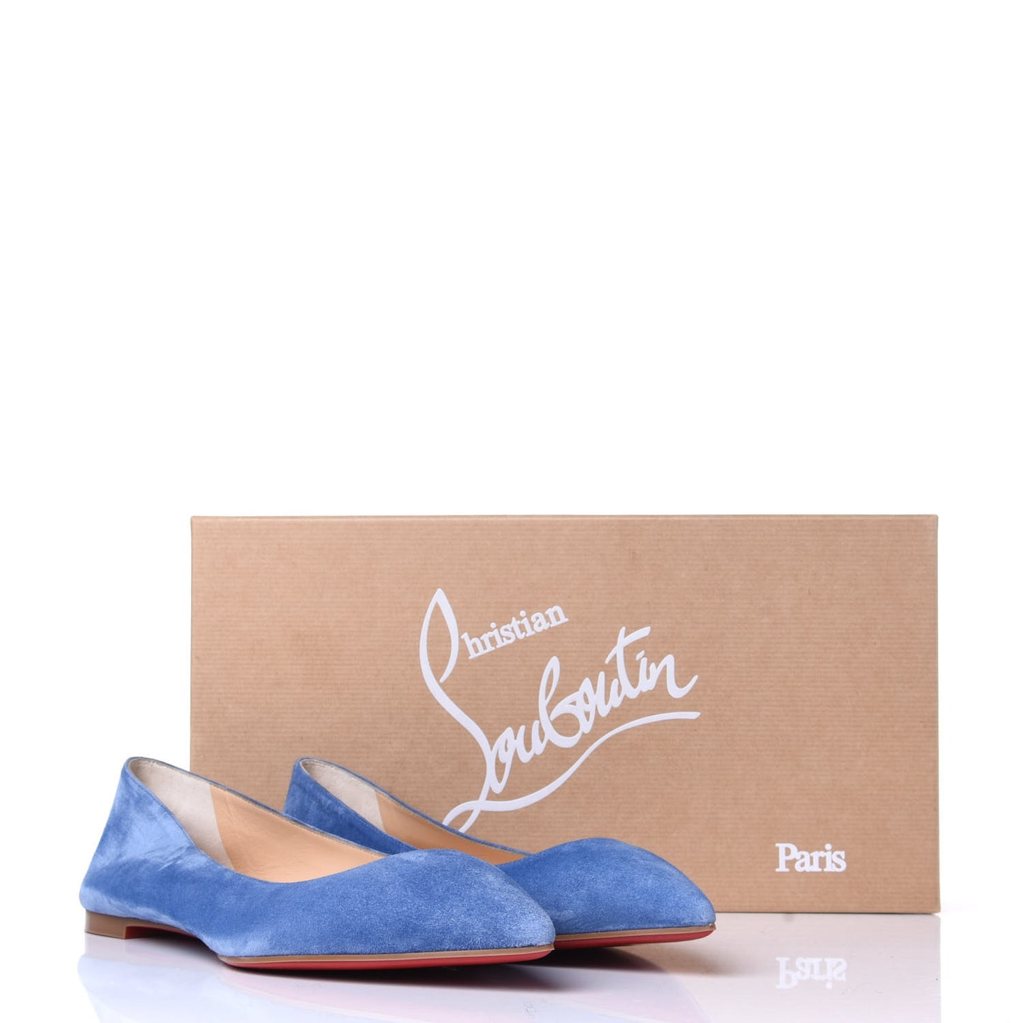 Veau Velours Ballalla Pointy Toe Flats 40 Jeans