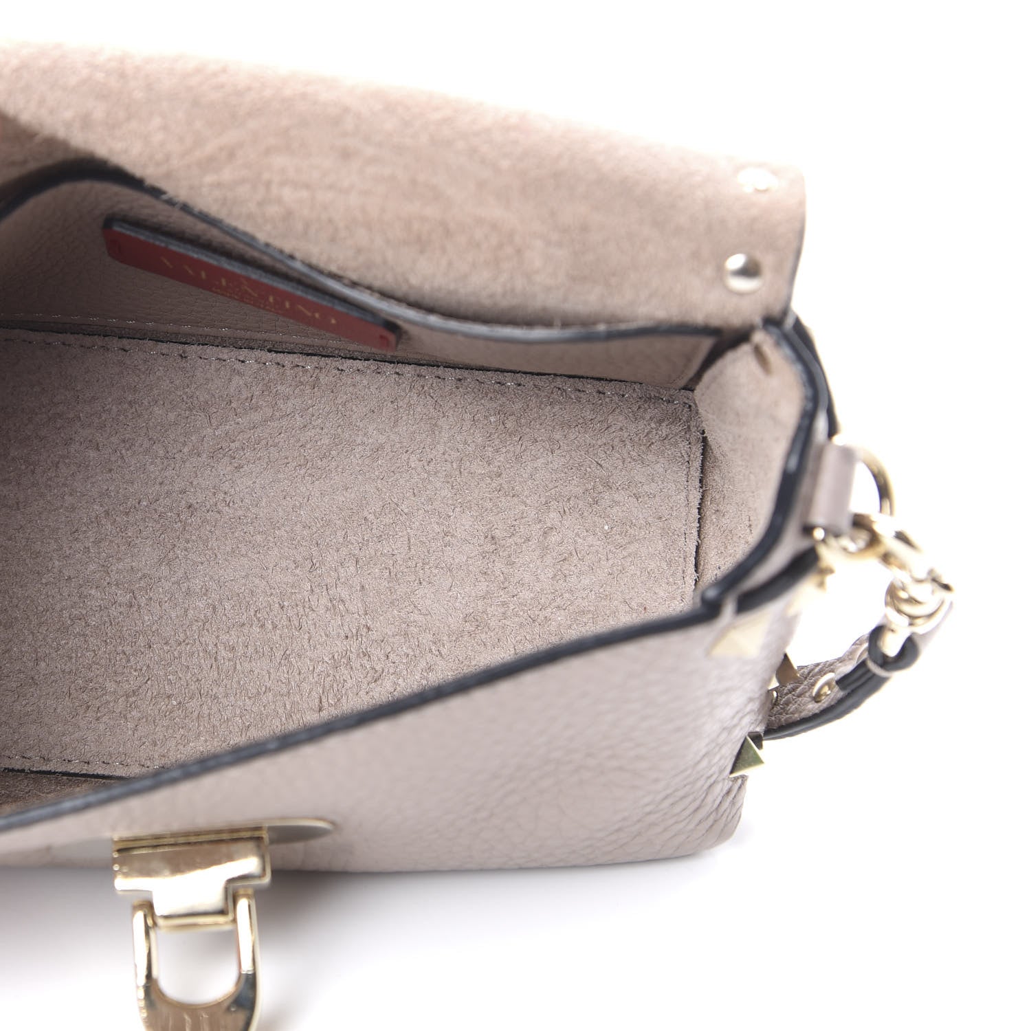 Valentino Garavani Pebbled Calfskin Mini Rockstud Crossbody Bag Poudre 5 of 9