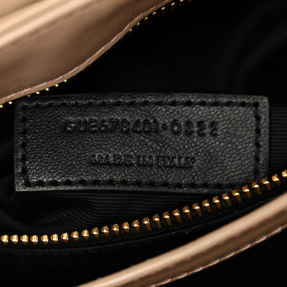 Saint Laurent Calfskin Y Quilted Monogram Toy Loulou Crossbody Bag Dark Beige 7 of 10