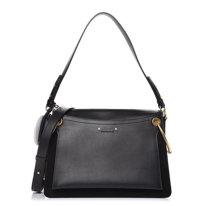 Chloe Calfskin Suede Medium Roy Bag Black 1 of 8