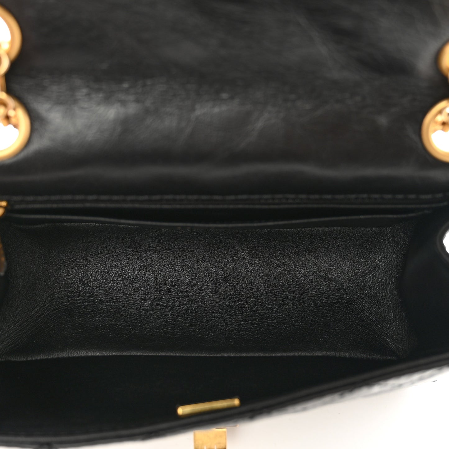 Aged Calfskin Quilted 2.55 Reissue Mini Flap Black