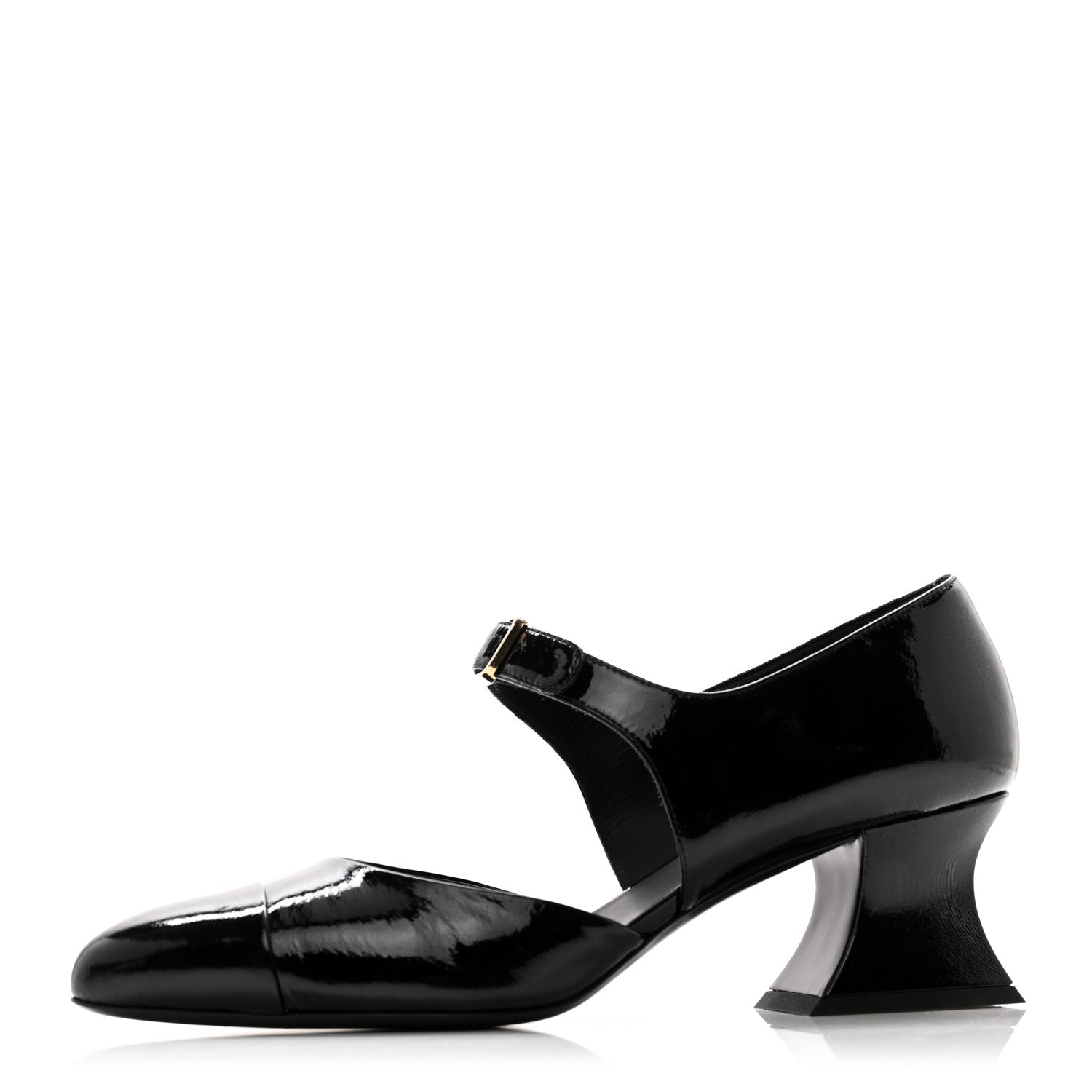 Chanel Patent Goatskin Cap Toe Pumps 39 Black 1 of 11