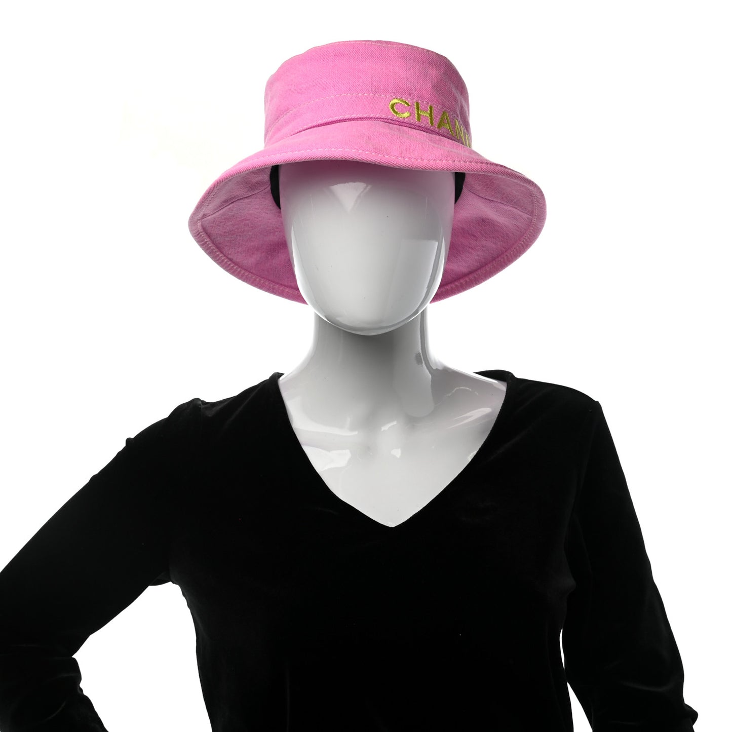 Denim Logo Bucket Hat M Pink Yellow