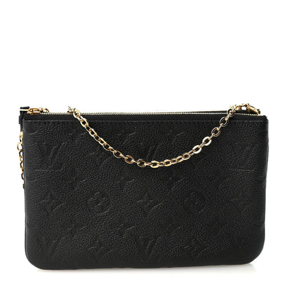Louis Vuitton Empreinte Double Zip Pochette Black 1 of 11