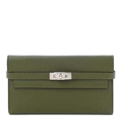 Hermes Chevre Mysore Kelly Longue Wallet Canopee 1 of 8