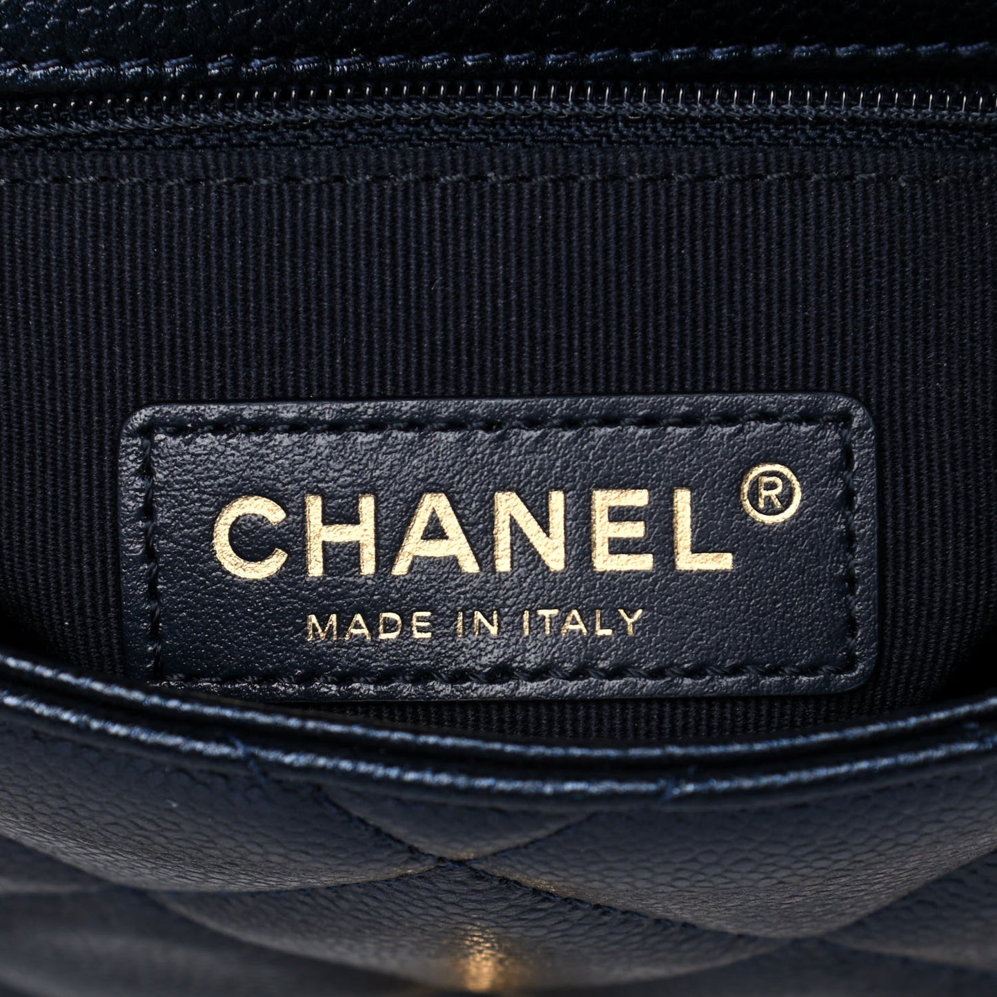 Iridescent Caviar Quilted Mini My Perfect Flap Black