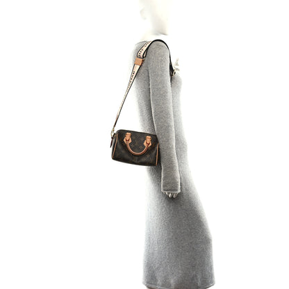 Louis Vuitton Monogram Speedy Bandouliere 20 Black 2 of 11