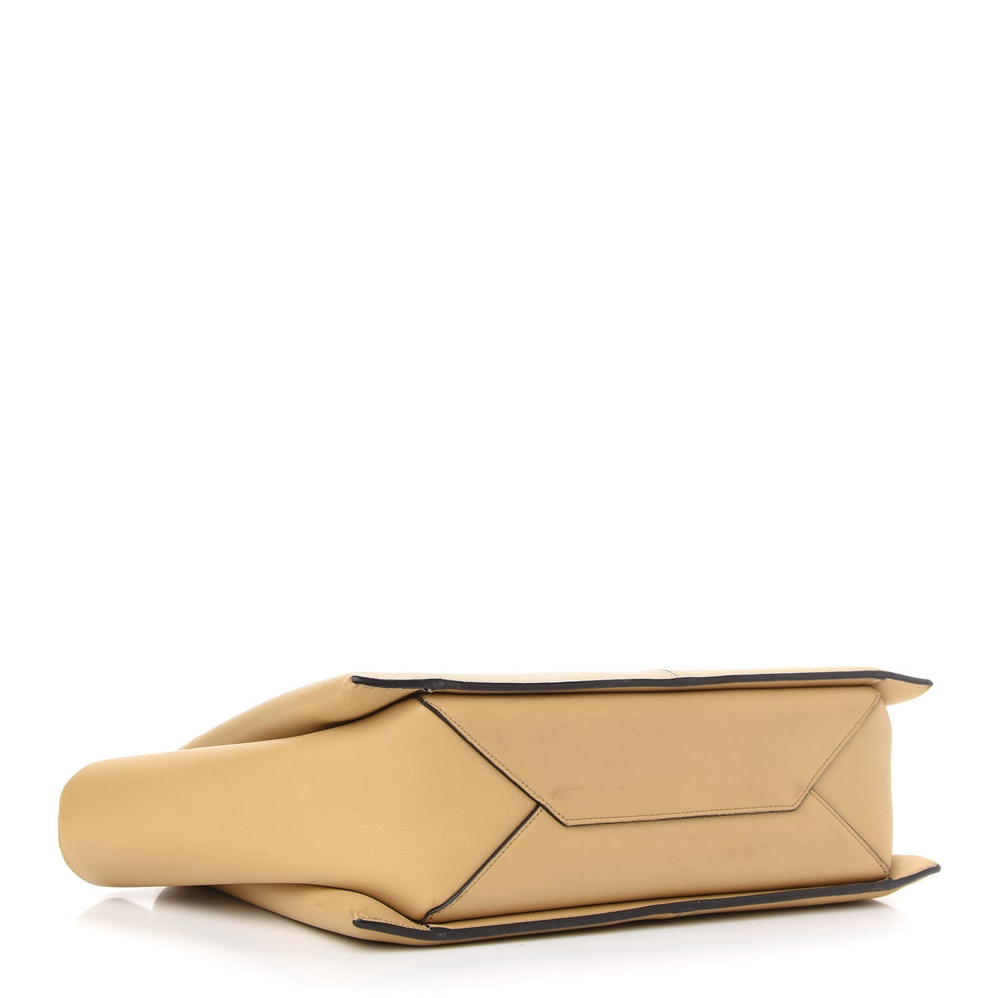 Smooth Calfskin Medium Tri-Fold Bag Souris Vanilla