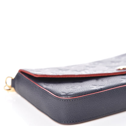 Louis Vuitton Empreinte Pochette Felicie Chain Wallet Marine Rouge 9 of 11