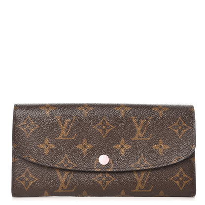Louis Vuitton Monogram Emilie Wallet Rose Ballerine 1 of 7