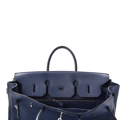 Hermes Taurillon Clemence Birkin 35 Bleu Brighton 9 of 34