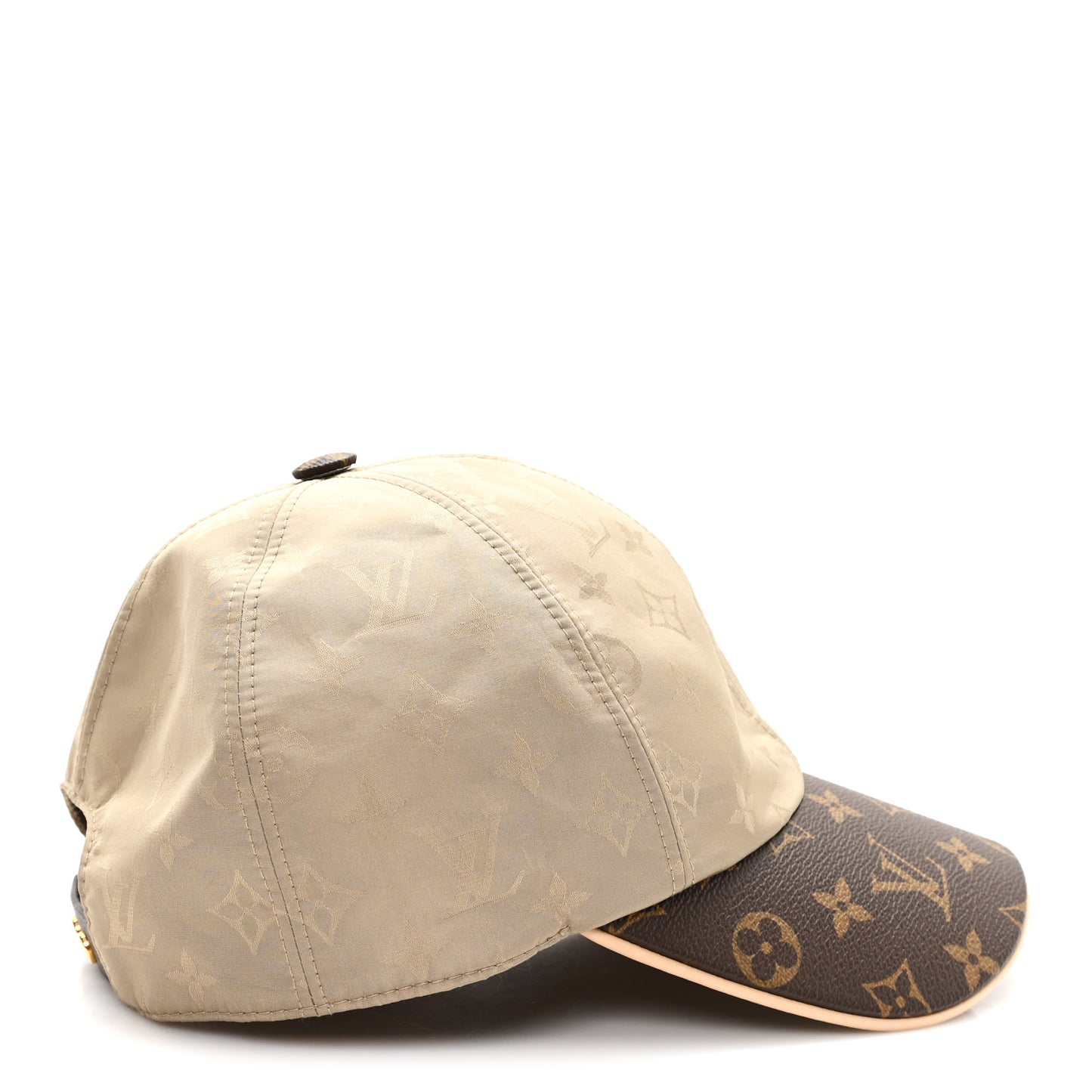 Polyester Silk Monogram LV Get Ready Cap M Beige