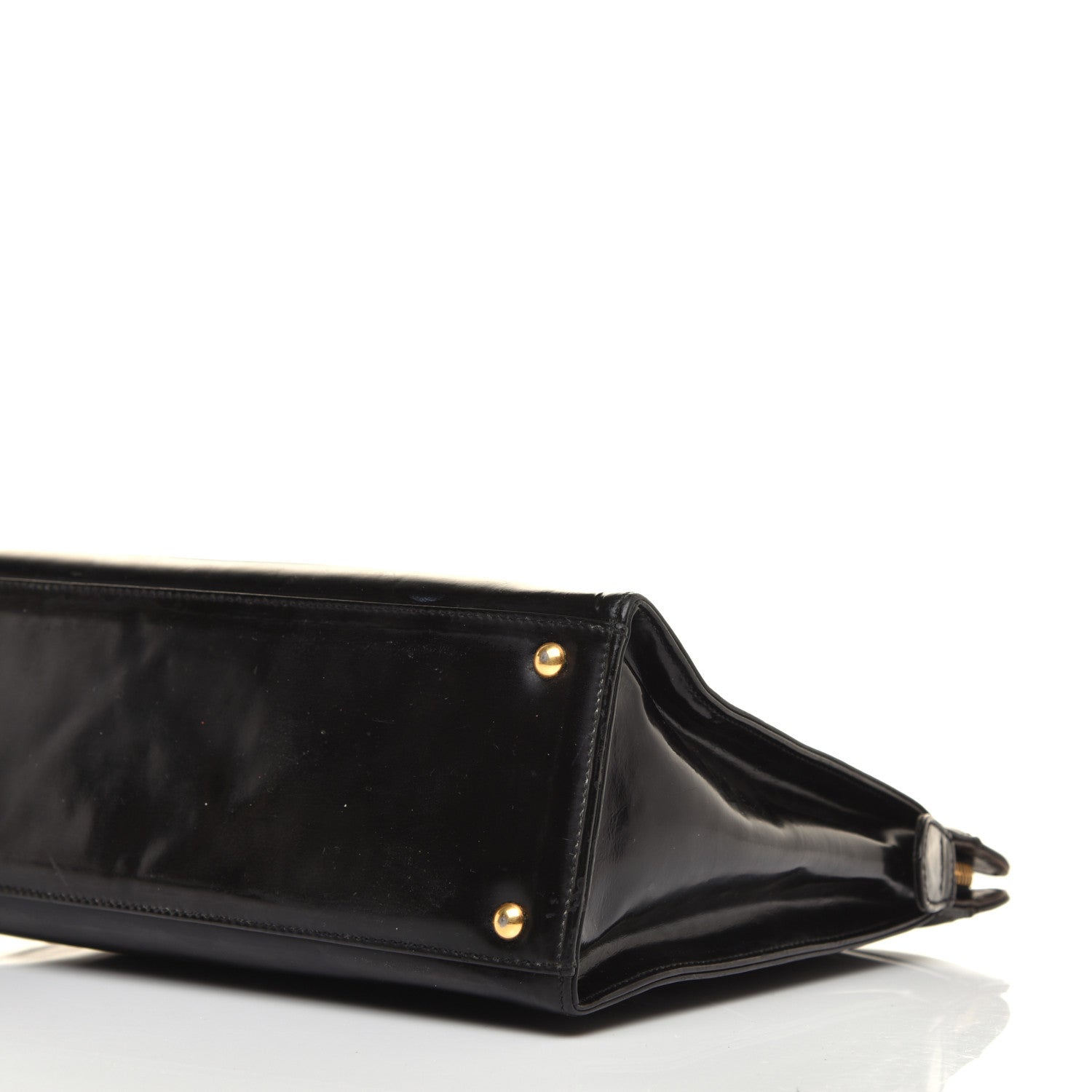 Chanel Patent Logo Shoulder Bag Black 8 of 9