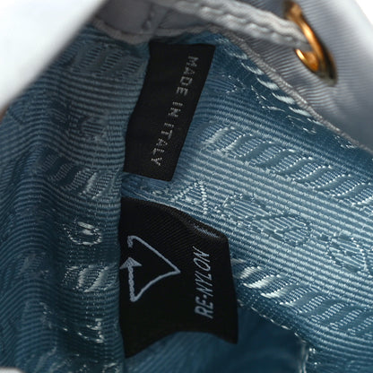 Prada Re-Nylon Saffiano Duet Bucket Crossbody Bag Fiordaliso 7 of 10