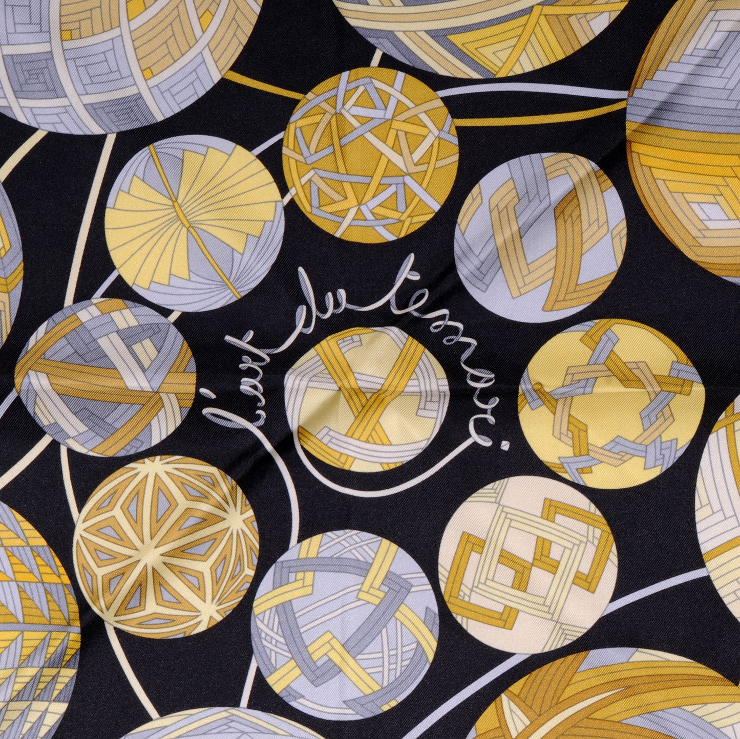 Silk L'Art du Temari Scarf 90 Black