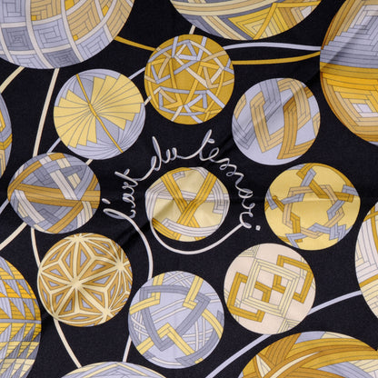 Hermes Silk L'Art du Temari Scarf 90 Black 1 of 6