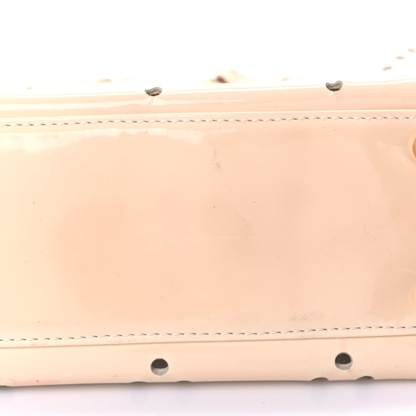 Patent Perforated CC Tote White