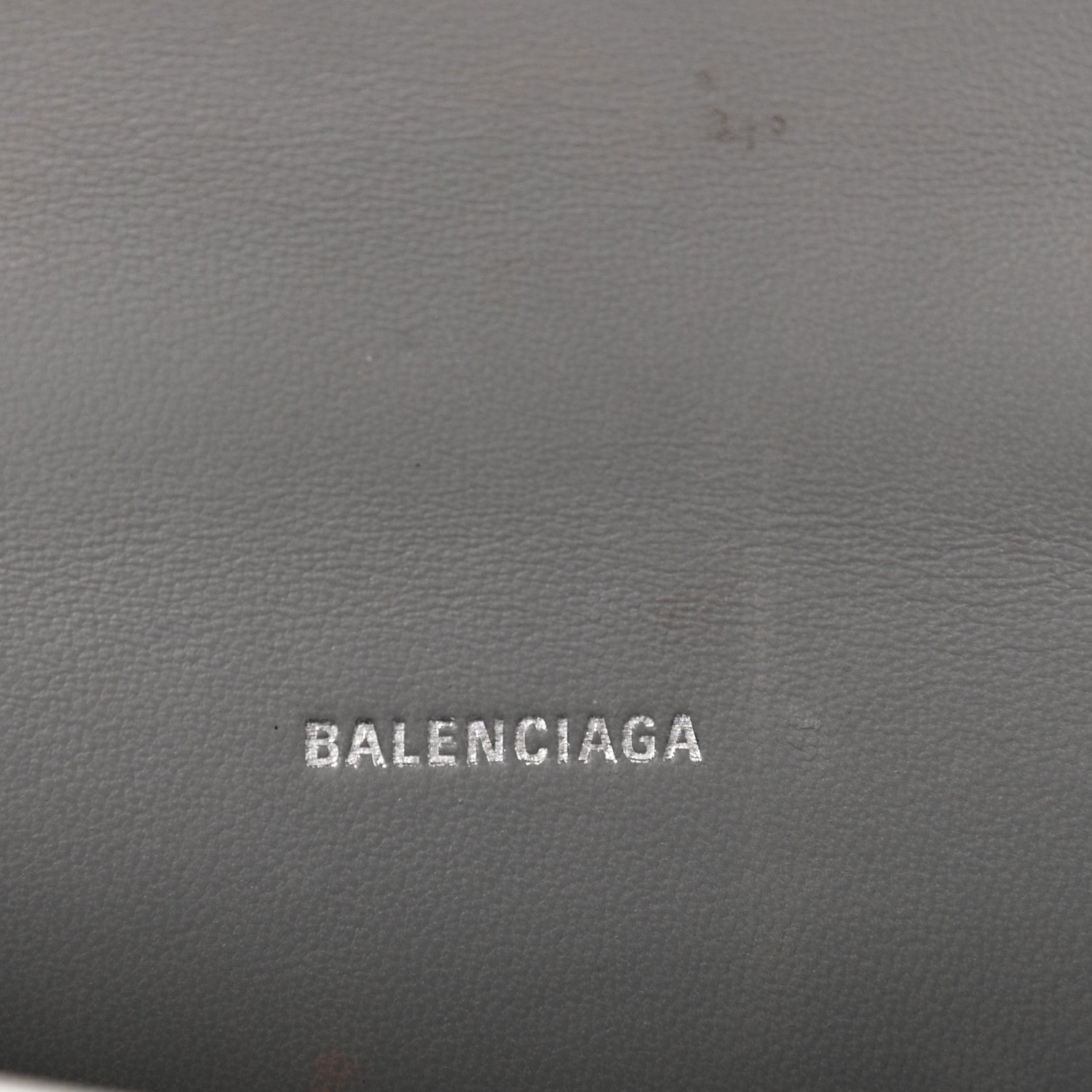 Balenciaga Shiny Calfskin Crocodile Embossed Hourglass Top Handle Bag XS Balenciaga Grey 6 of 12
