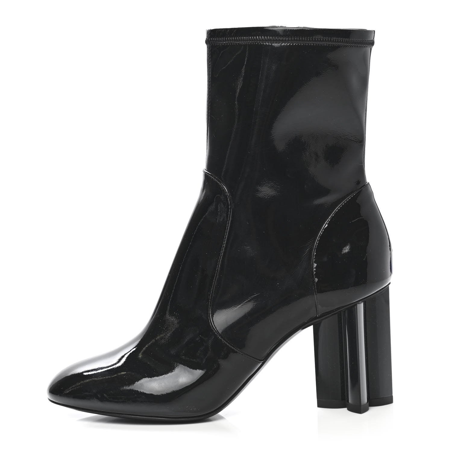 Louis Vuitton Patent Uniformes Silhouette Ankle Boots 38 Black 1 of 9