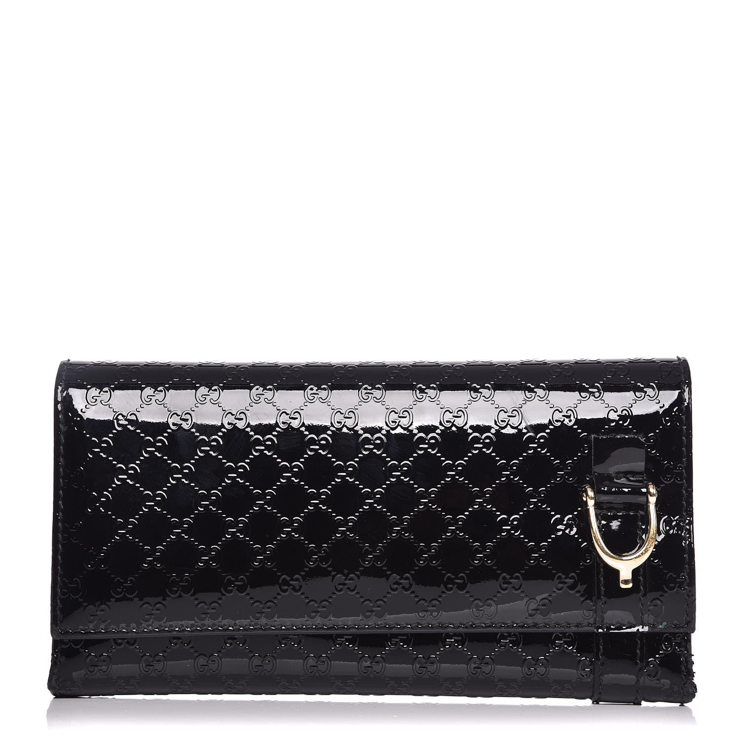 Gucci Patent Microguccissima Nice Wallet Black 1 of 6