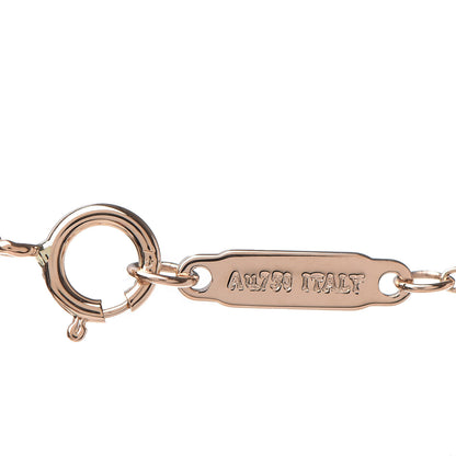 Tiffany 18K Rose Gold Pink Sapphire Palomas Graffiti Love Pendant Necklace 6 of 7