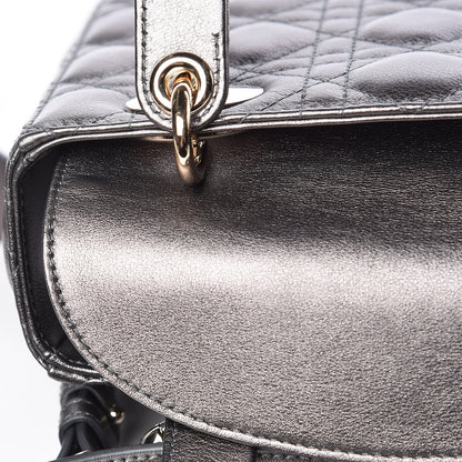 Christian Dior Metallic Grained Calfskin Cannage Small MyABCDior Gunmetal 11 of 13