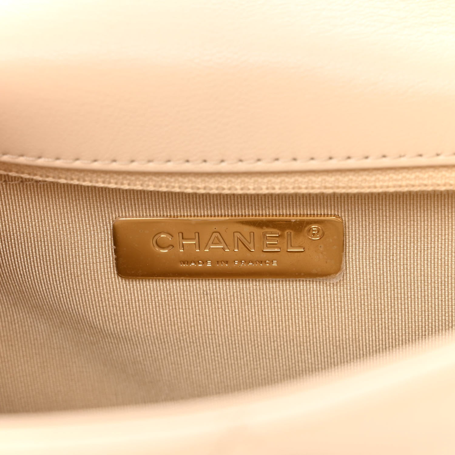 Chanel Goatskin Quilted Large Chanel 19 Flap Beige 6 of 10
