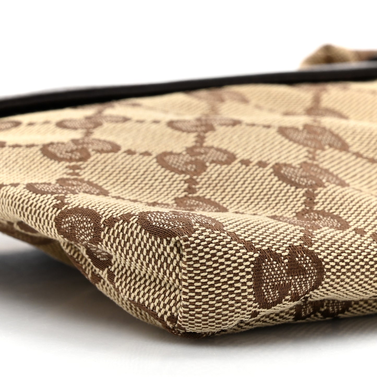 GG Monogram Double Pocket Belt Bag Dark Brown