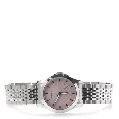 Gucci Stainless Steel Pink Mother of Pearl 27mm G-Timeless Quartz Watch 3 of 7