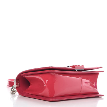 Chanel Patent Calfskin Medium Plexiglass Boy Flap Pink 4 of 10