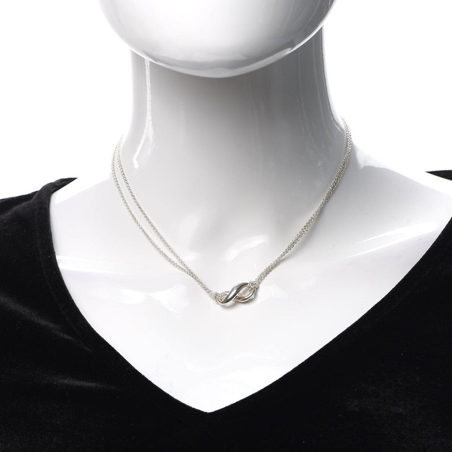 Sterling Silver Figure 8 Pendant Necklace