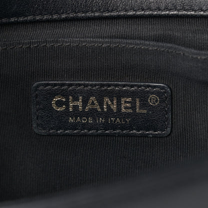 Chanel Calfskin Chevron Quilted Medium Boy Flap Black 5 of 10