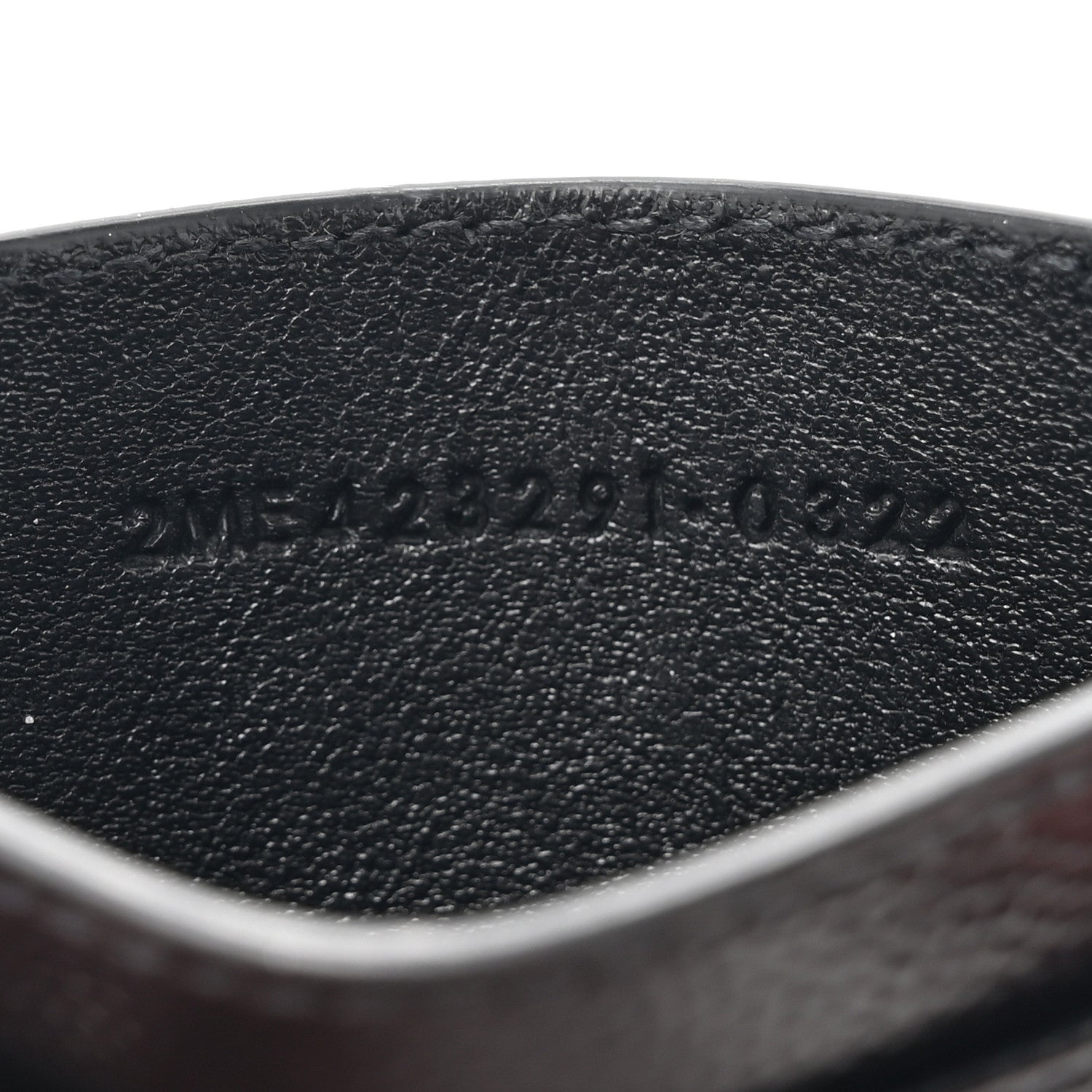 Saint Laurent Grain De Poudre Matelasse Chevron Monochrome Monogram Credit Card Case Black 7 of 7