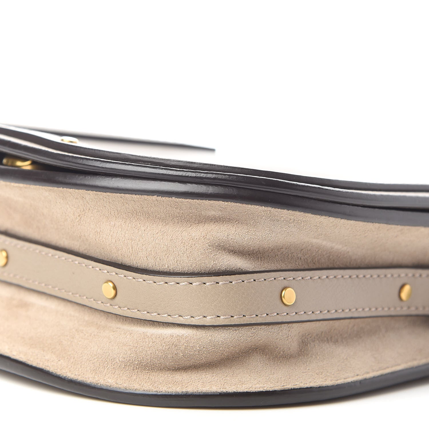 Chloe Calfskin Suede Small Nile Bracelet Bag Motty Grey 8 of 9
