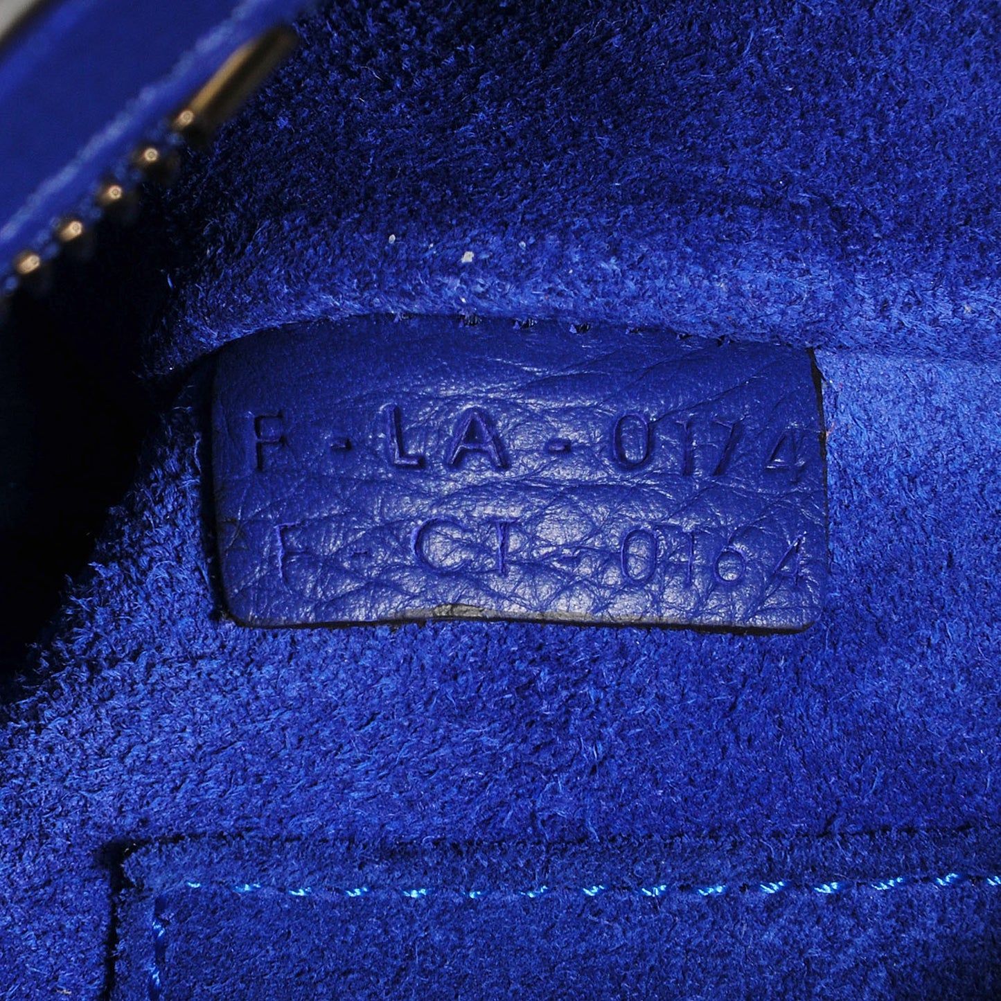 Drummed Calfskin Nano Luggage Indigo