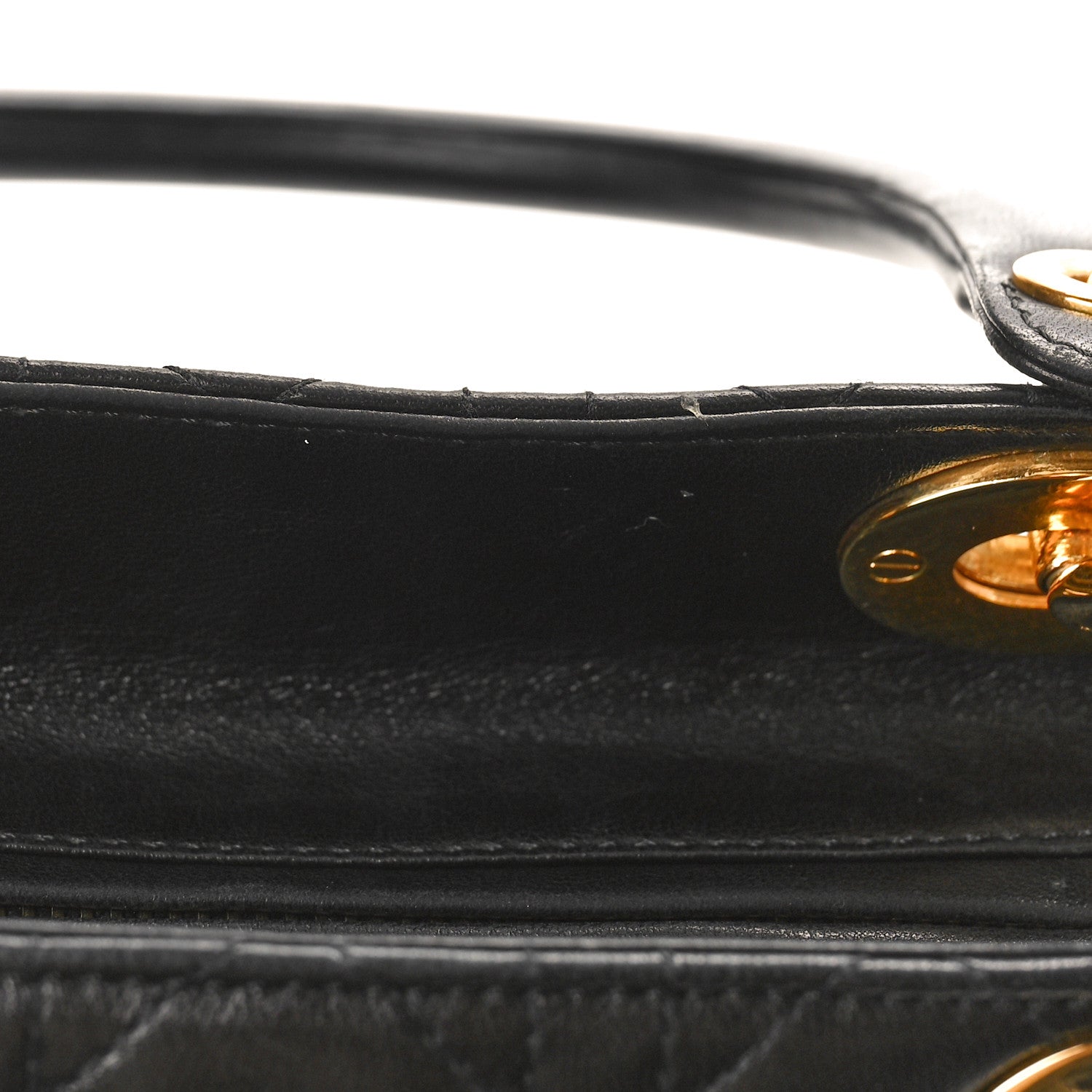 Christian Dior Lambskin Cannage Medium Lady Dior Black 9 of 13