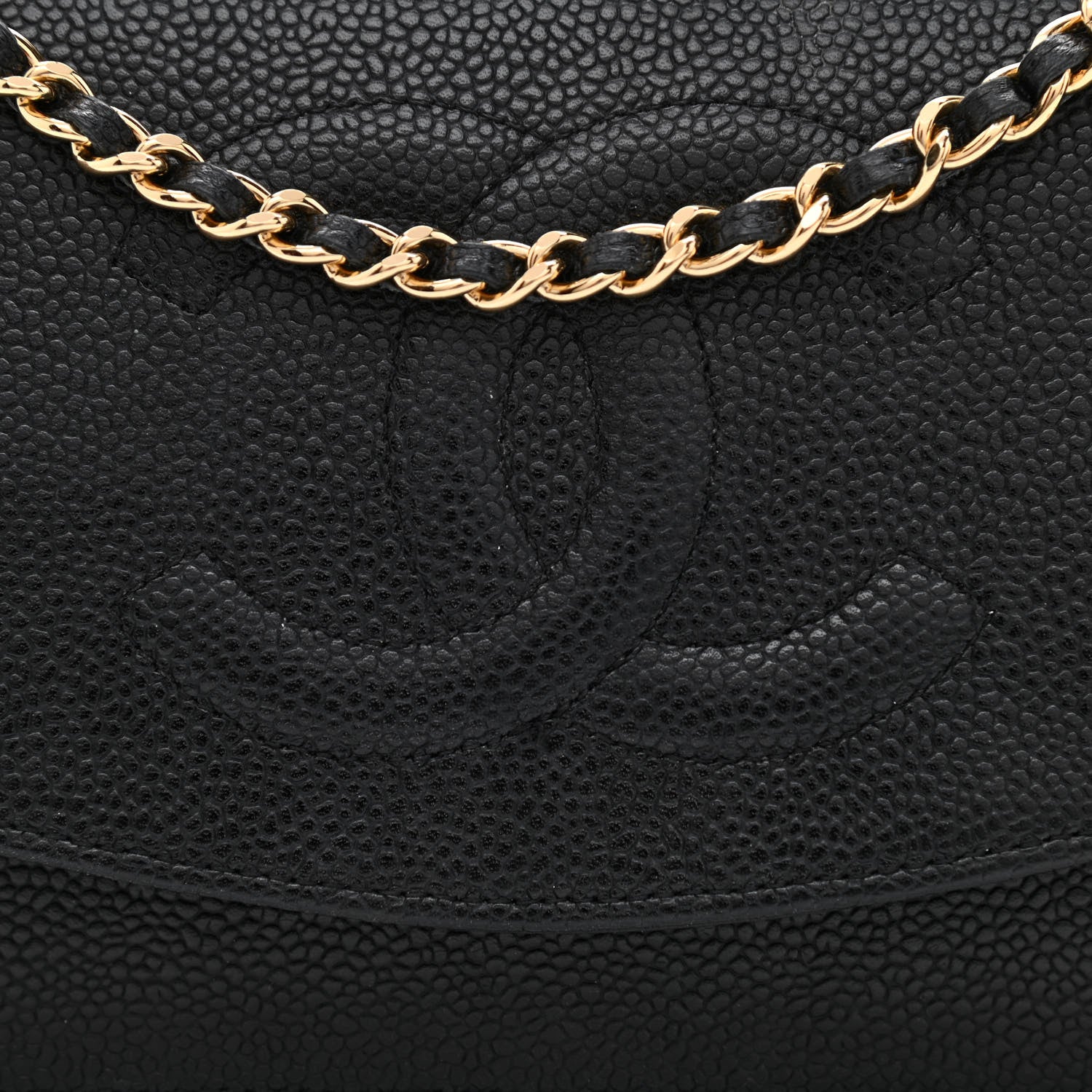 Chanel Caviar Timeless CC Wallet On Chain WOC Black 9 of 14