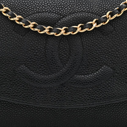 Chanel Caviar Timeless CC Wallet On Chain WOC Black 9 of 14