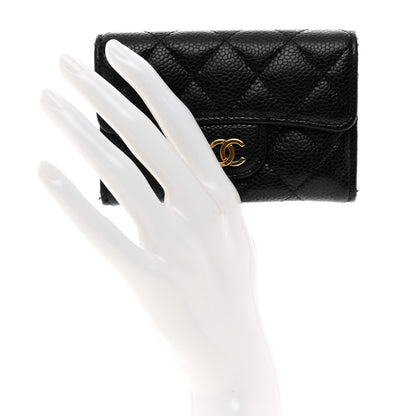 Chanel Caviar Quilted Flap Card Holder Black 2 of 9