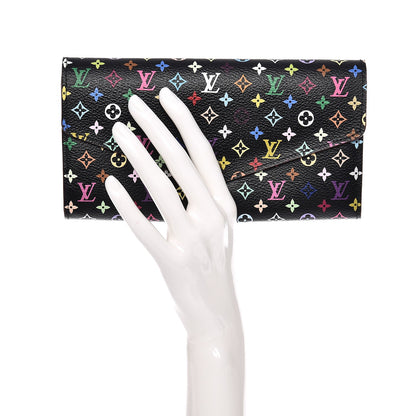 Louis Vuitton Monogram Multicolor Sarah Wallet NM Black Grenade 2 of 6