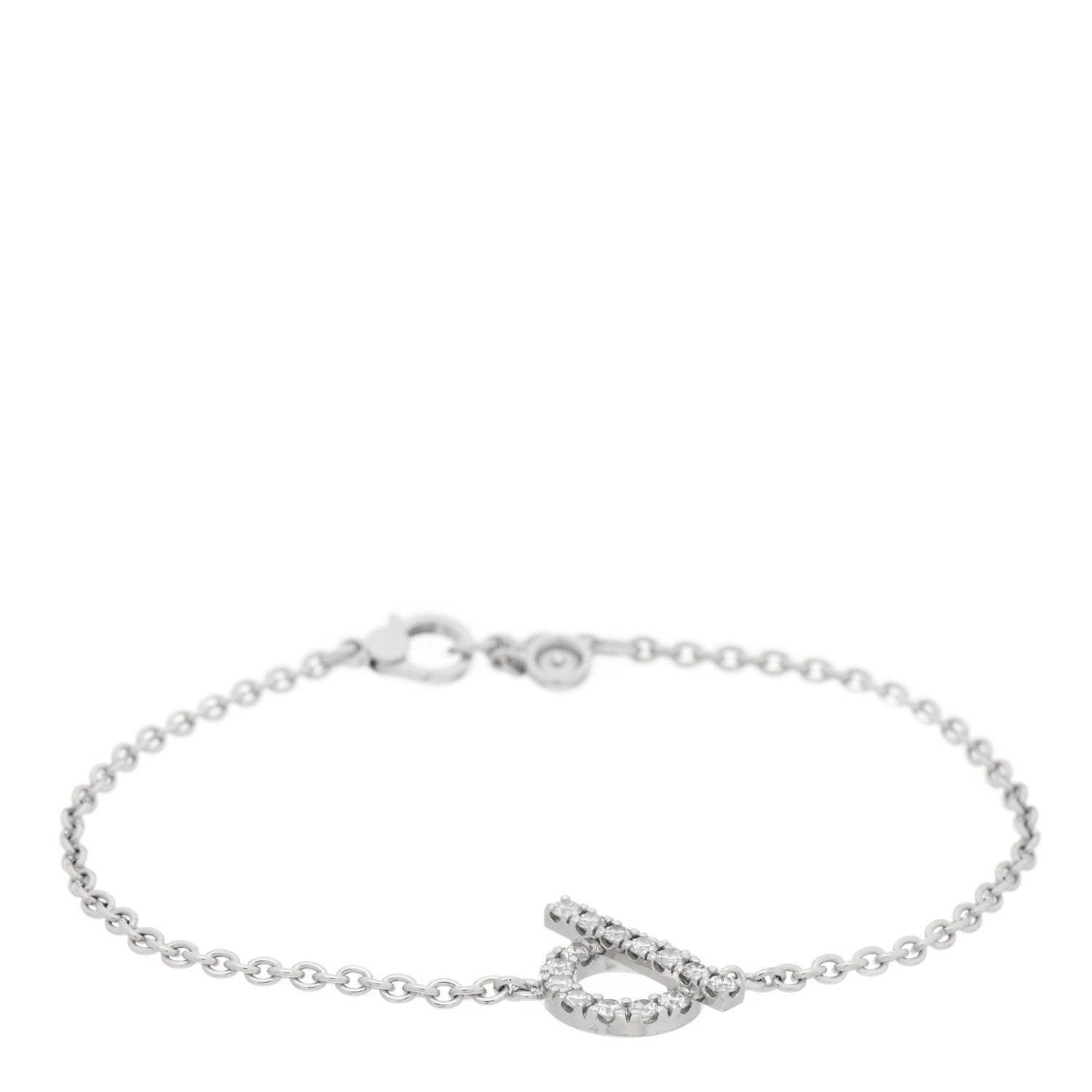 Hermes 18K White Gold Diamond Finesse Bracelet ST 1 of 4