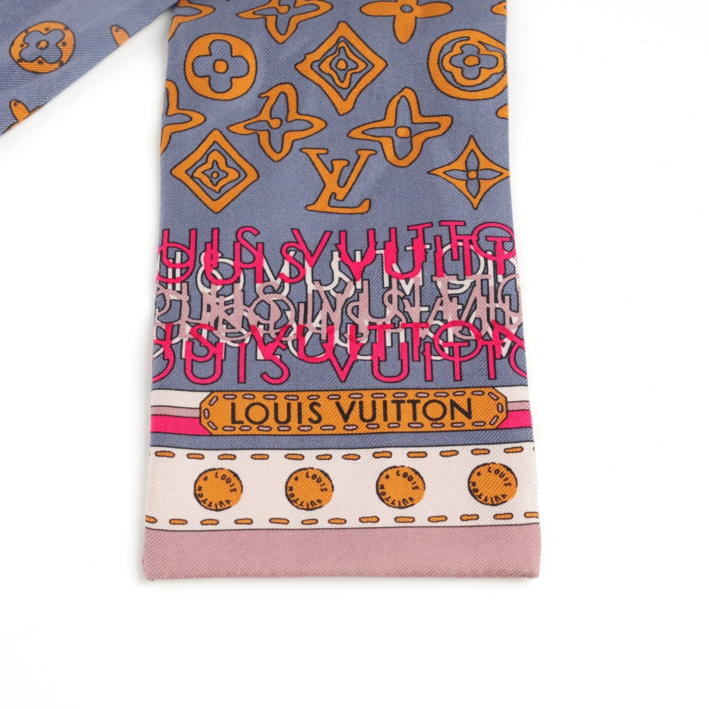 Silk Monogram Map Bandeau Quetsche