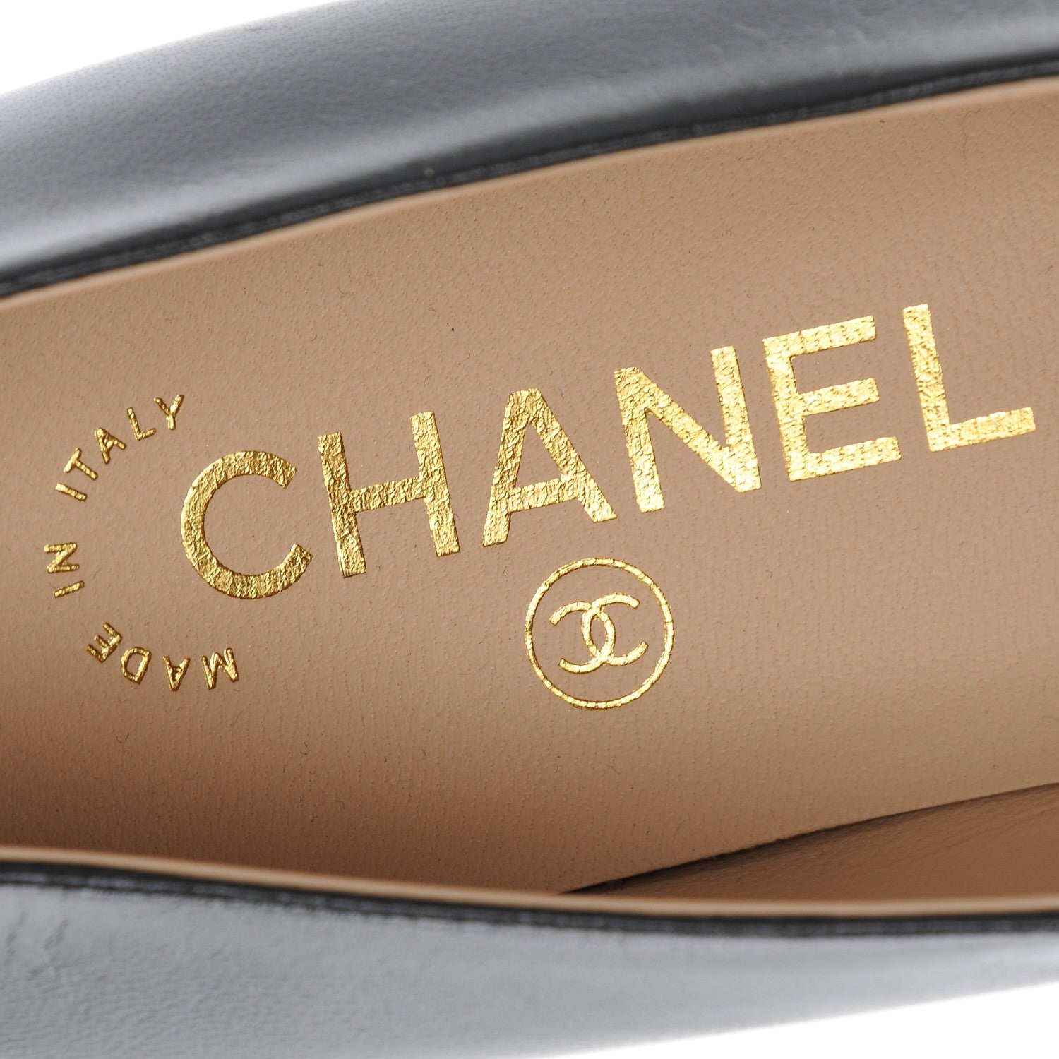 Chanel Goatskin Grosgrain Cap Toe Ballerina Flats 35 Black 8 of 12
