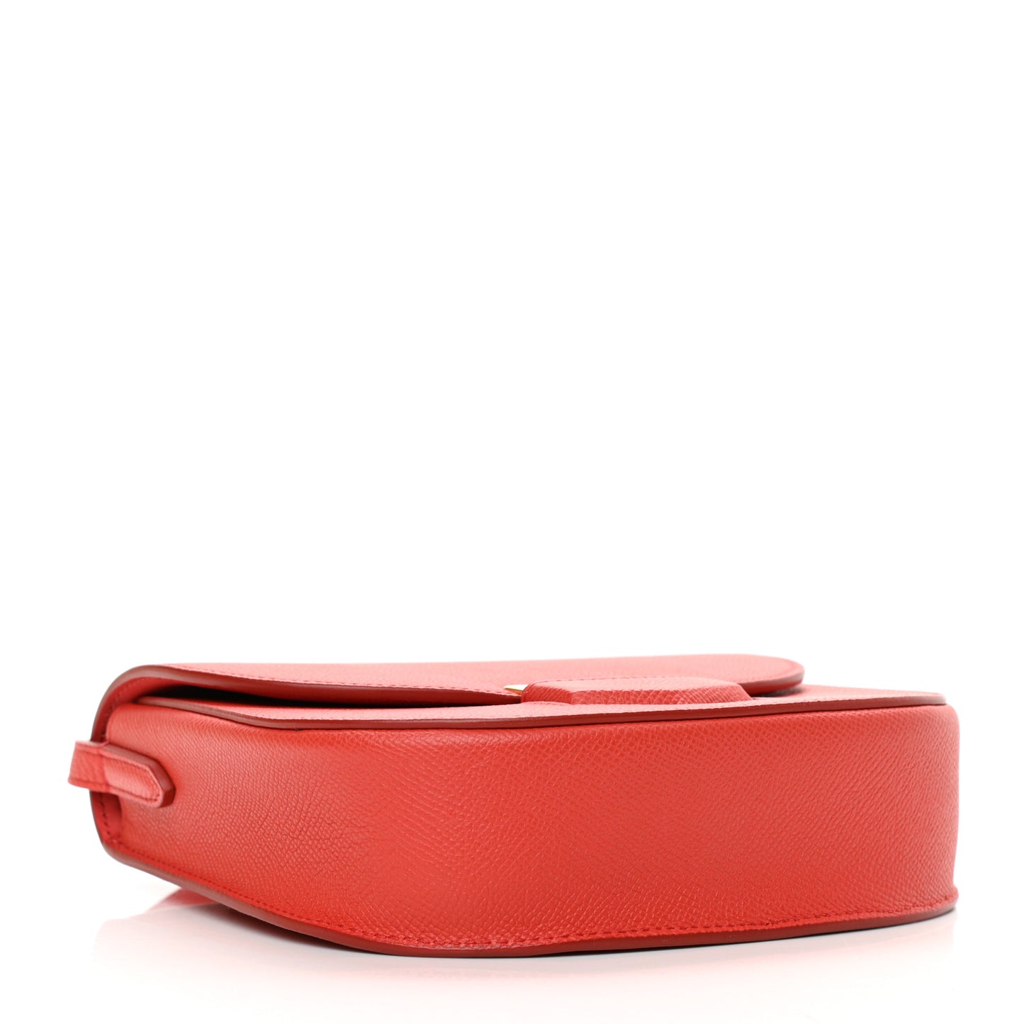 Grained Calfskin Small Trotteur Coquelicot