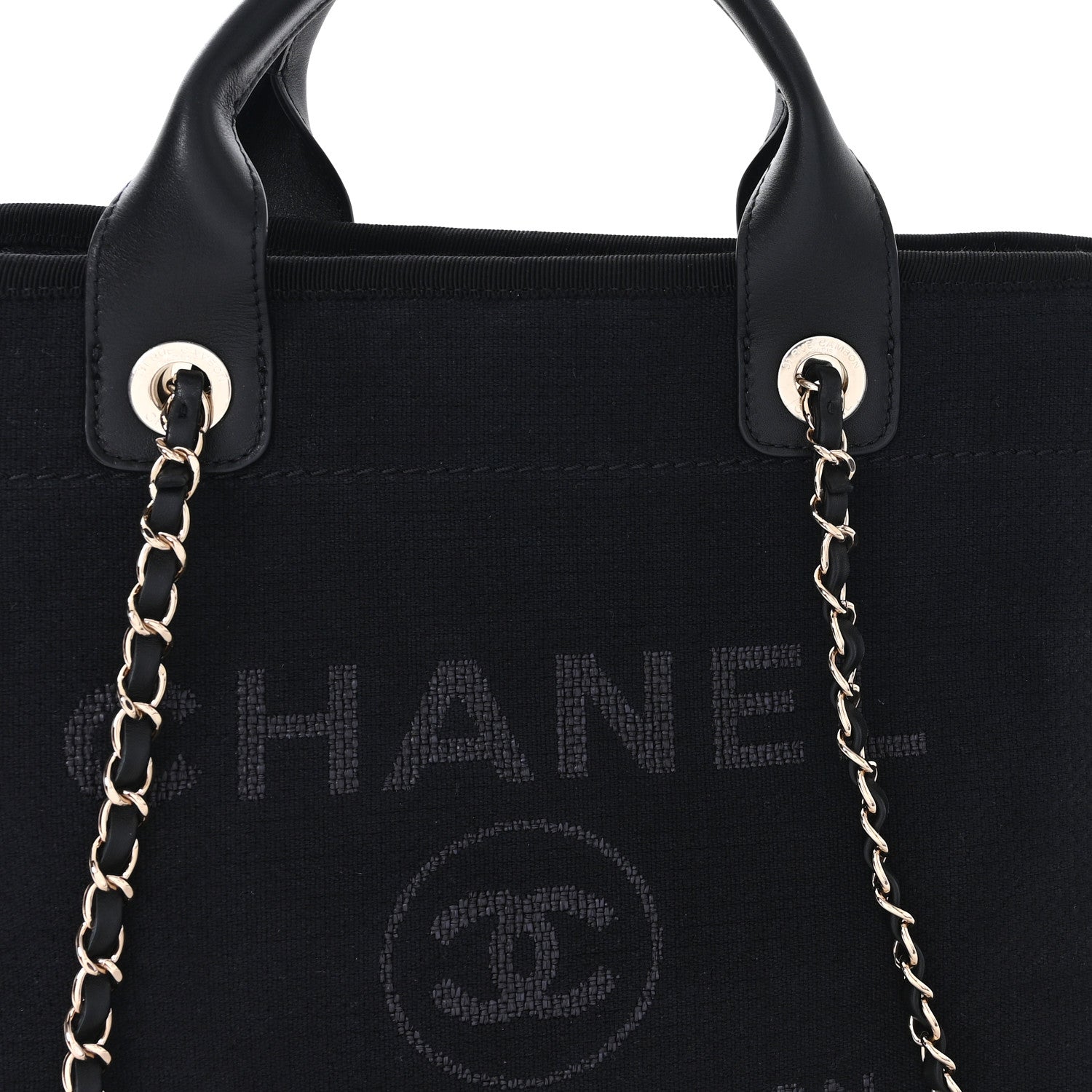 Chanel Mixed Fibers Calfskin Small Deauville Tote Black 9 of 11