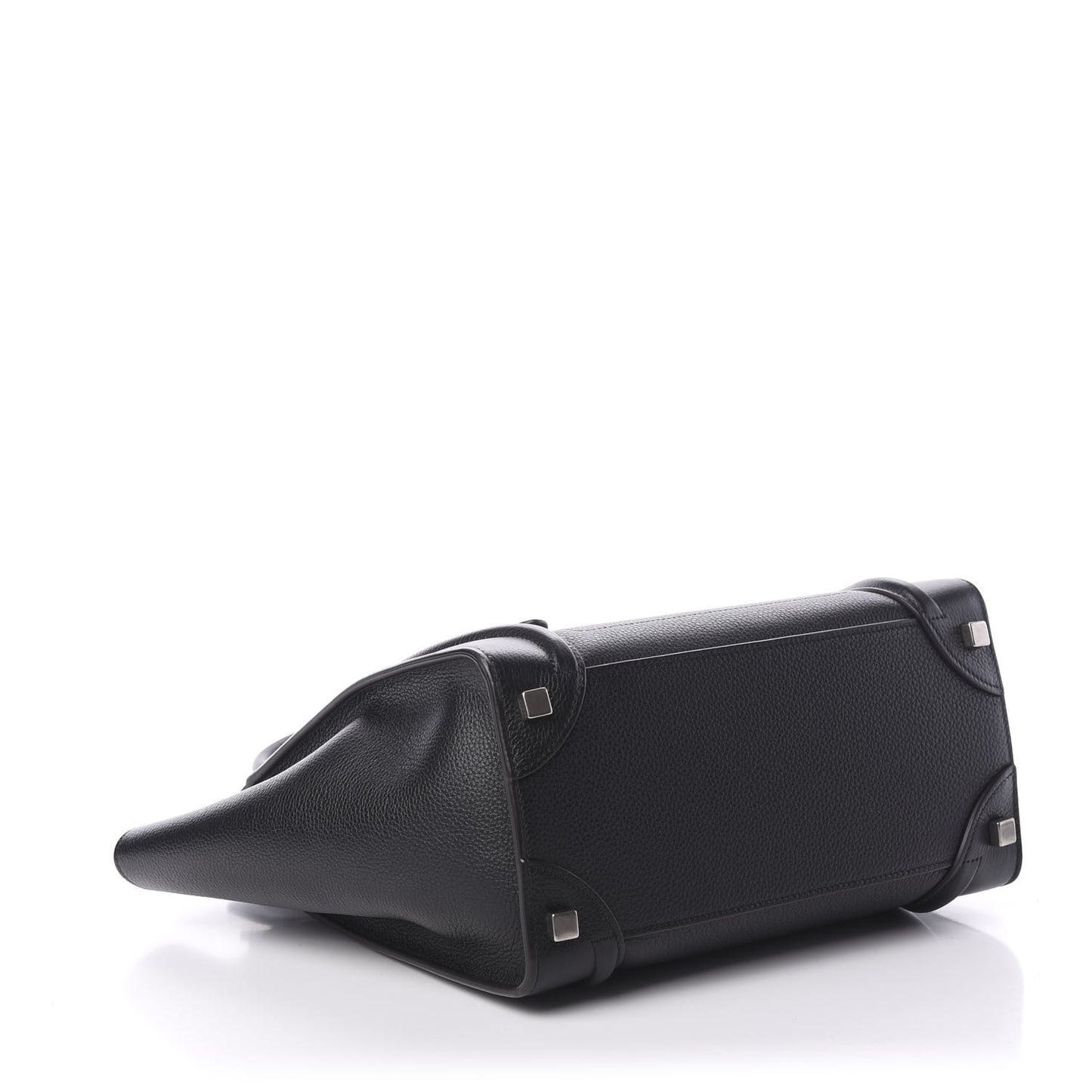 Drummed Calfskin Micro Luggage Black
