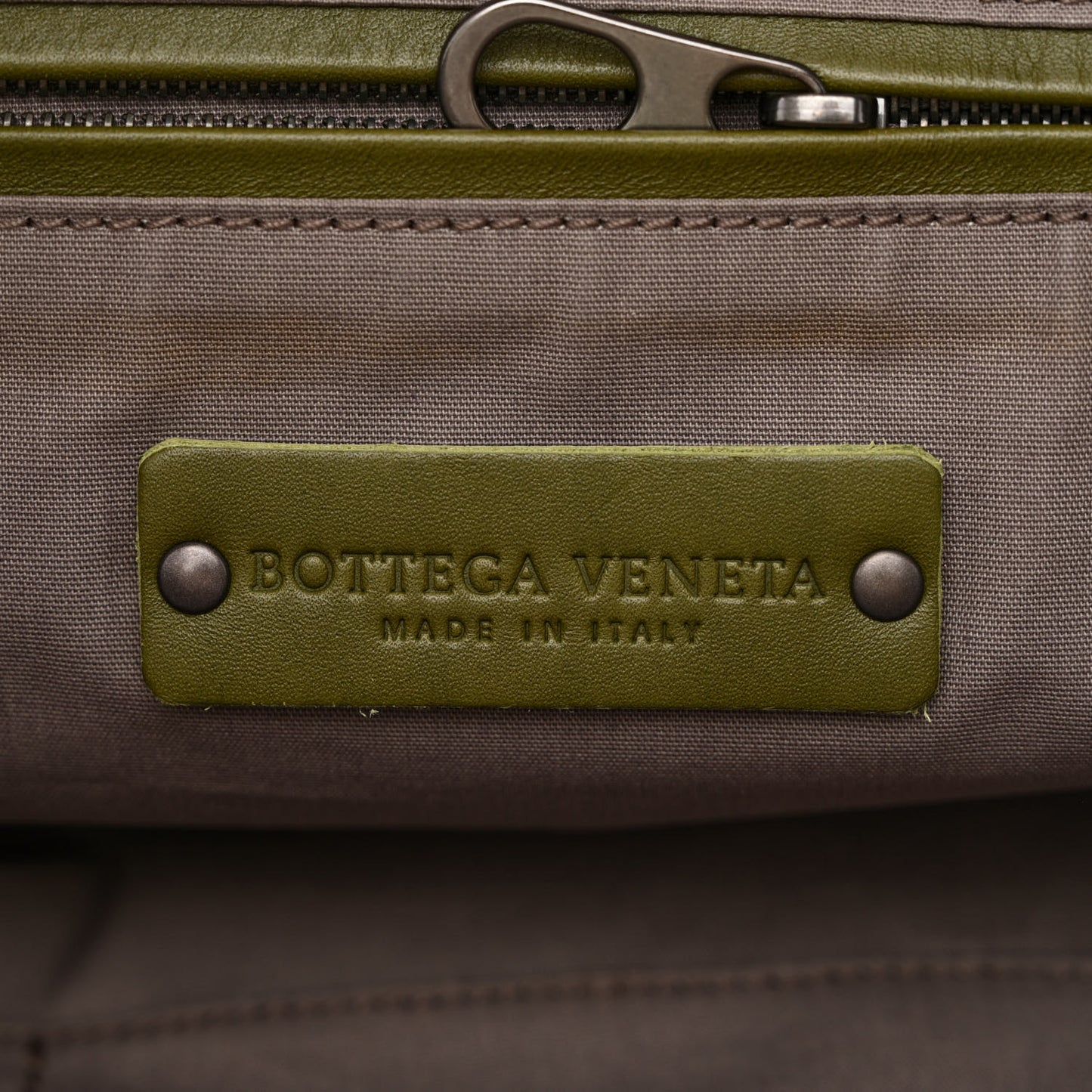 Nappa Intrecciato Messenger Bag Mud