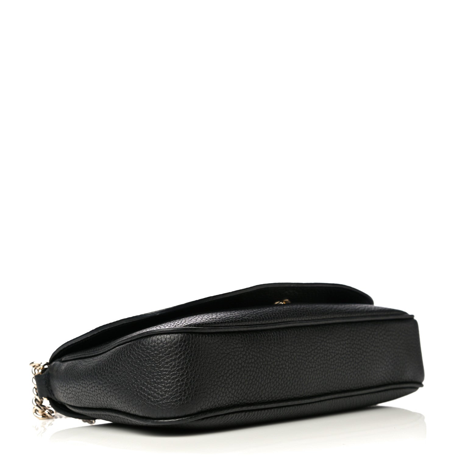 Gucci Pebbled Calfskin Medium Soho Flap Crossbody Black 4 of 16